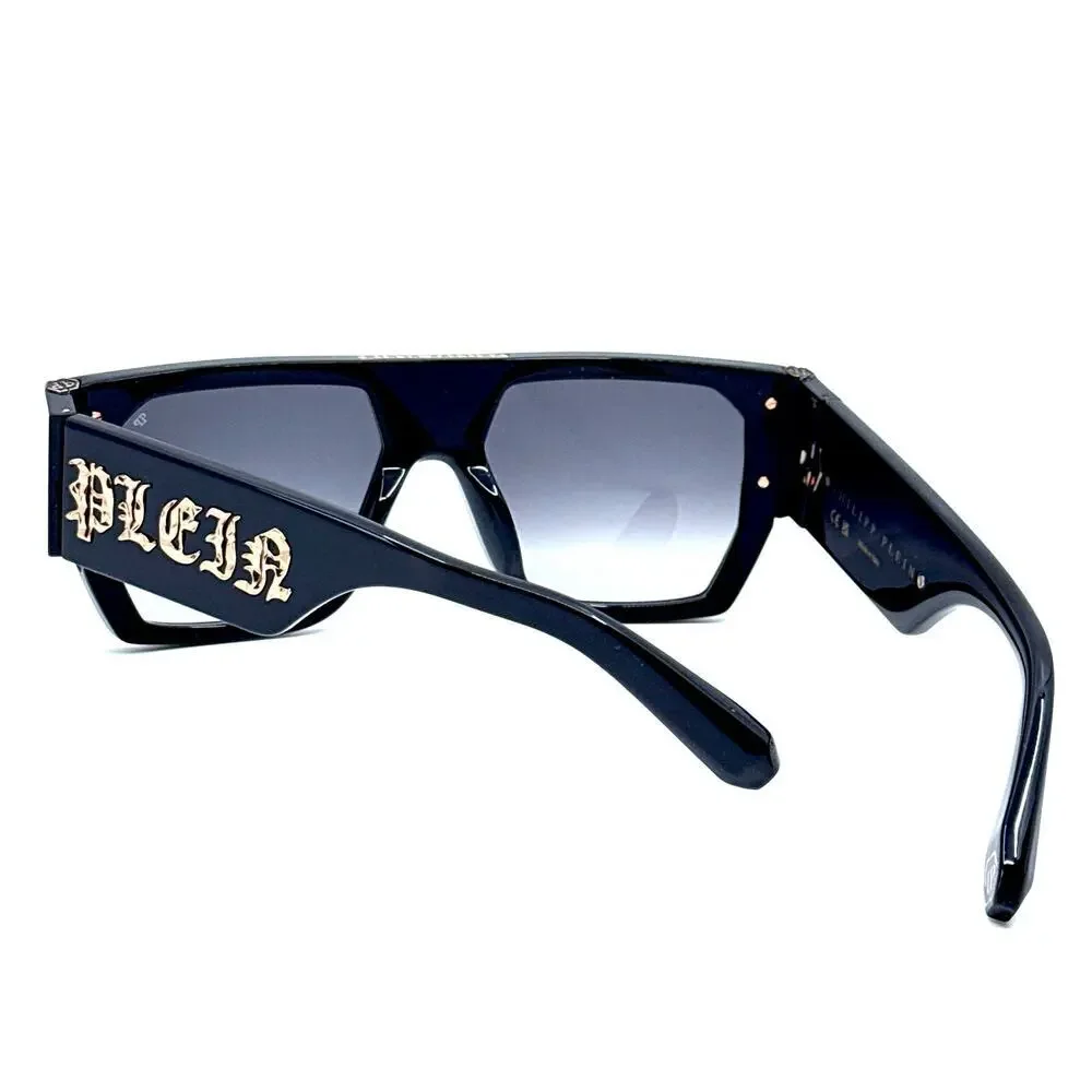 New,PHILIPP PLEIN Sunglasses PLEIN MASTER OVERSIZE SPP094 Col.0700 Authentic